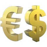 USA and Euro Coin icon