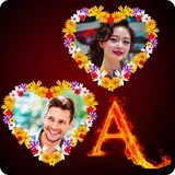 Fire Text Photo Frame icon