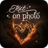 Text on photo icon