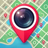 GPS Photo: With Location & Map icon