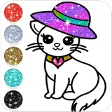Cute Cats Coloring Glitter icon