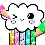 Kawaii Coloring Book Glitter icon