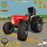 Tractor trolley transport sim icon