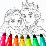 Bride and Groom Coloring Book icon
