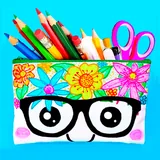 How to make school supplies icon