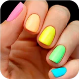 Nail art designs step by step icon