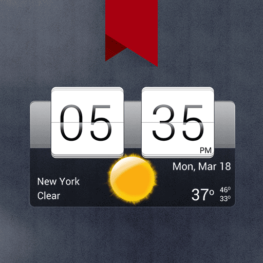 Sense flip clock & weather (premium) icon
